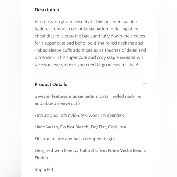 Natural Life Tan Fairisle Pullover Sweater 🆕 - Picture 10 of 11